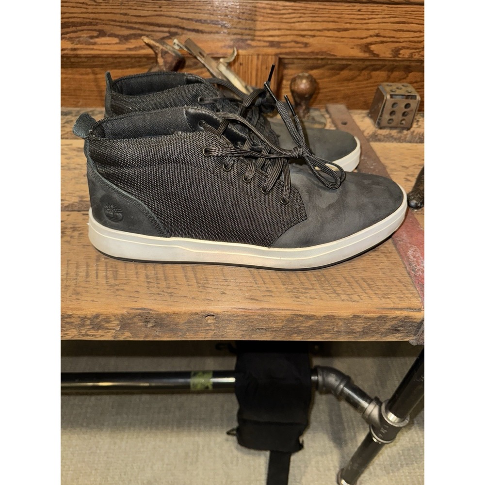 Timberland™ Davis Square Chukka Black Nubuck Leather A10I5 Mens Size 12